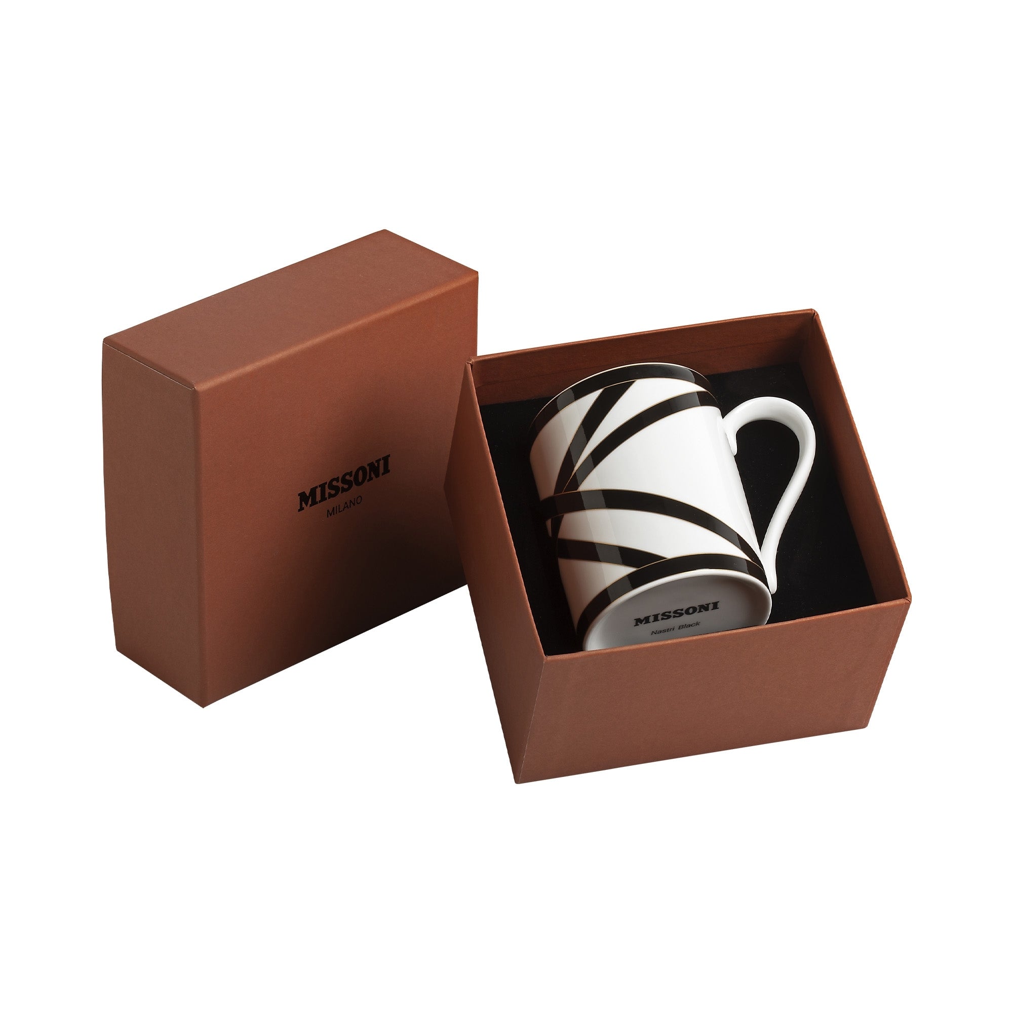 MISSONI - CAJA DE LUJO SET 1 UD. TAZA TAZZA NEGRA cc.370 / CAJA DE LUJO SET 1 UD. TAZA DE TAZA